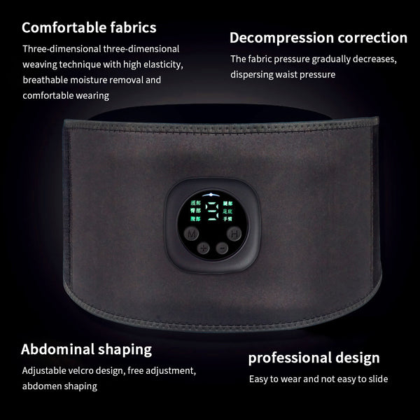 Smart Digital Display Fitness EMS Belt Abdominal Instrument Boxed Abdominal Muscle Trainer Lazy Fitness Artifact.