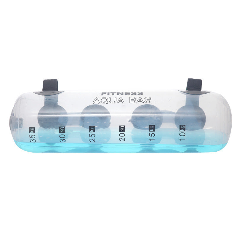 Transparent Cylindrical Weight-bearing Fitness Water Dumbbell Fitness Exercise Training Weightlifting Equipment.