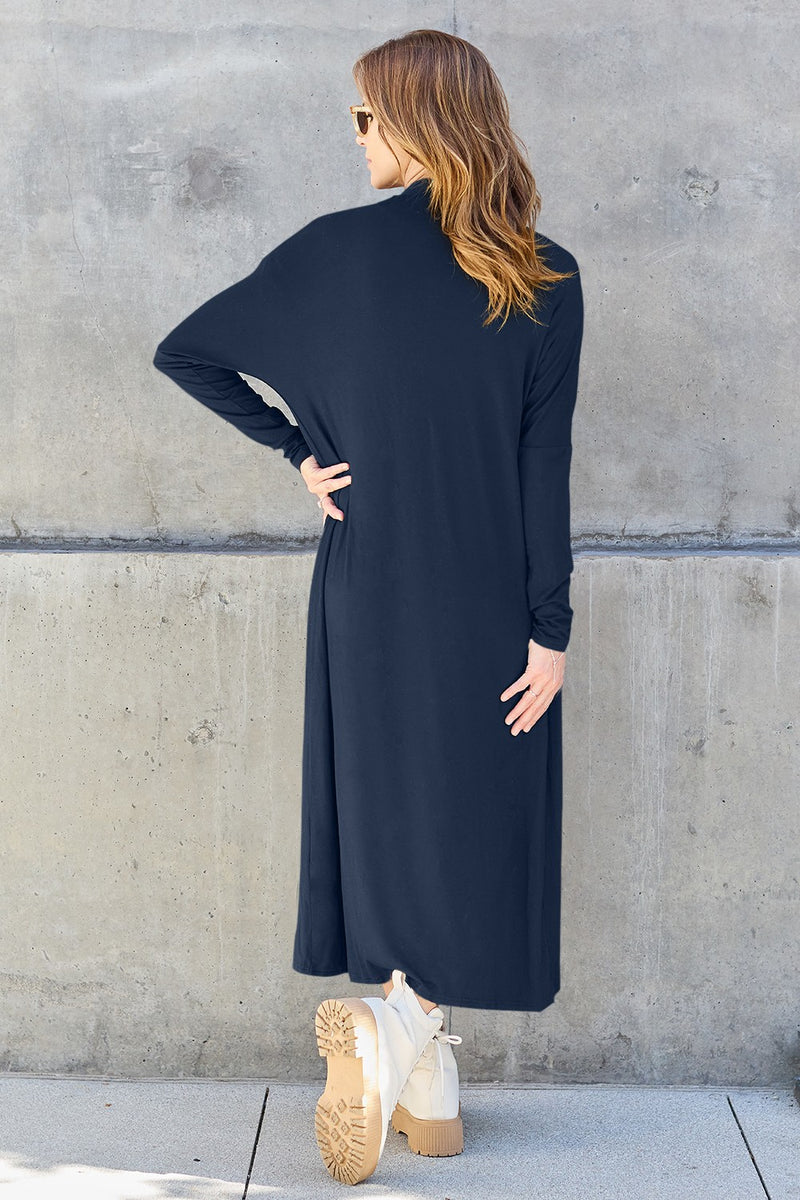 Basic Bae Full Size Open Front Long Sleeve Cover Up.