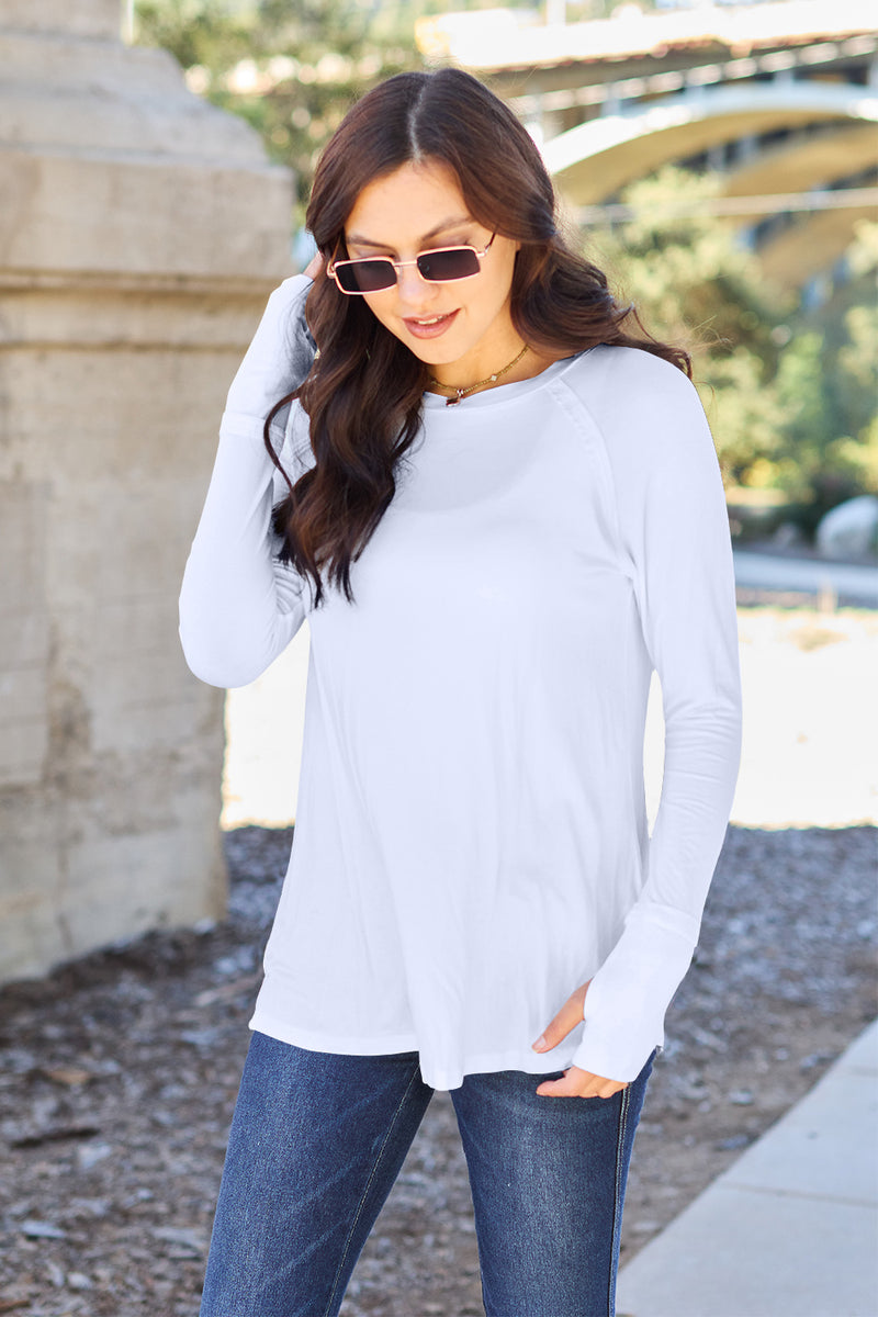 Basic Bae Full Size Round Neck Long Sleeve T-Shirt.