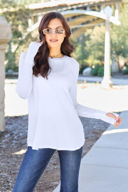 Basic Bae Full Size Round Neck Long Sleeve T-Shirt.