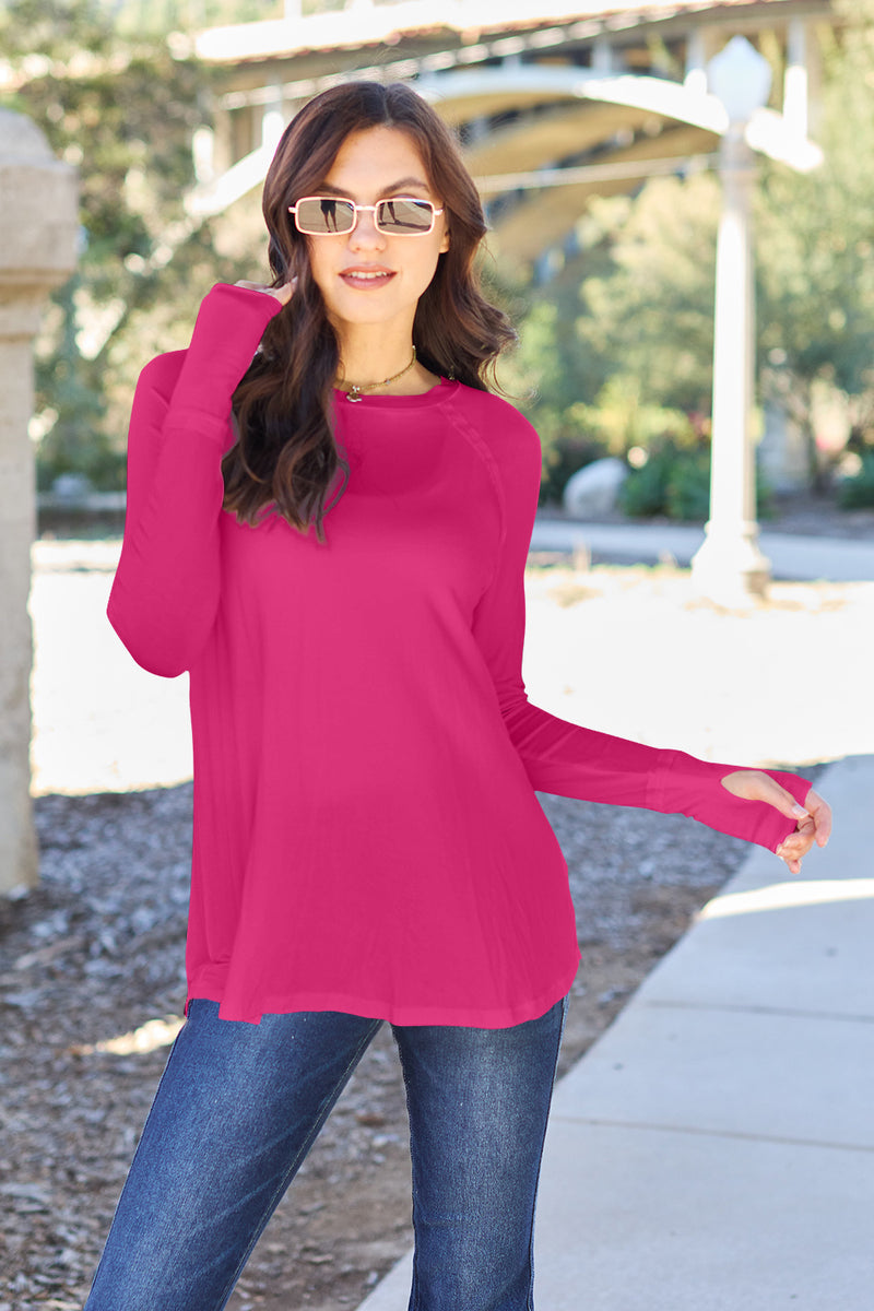 Basic Bae Full Size Round Neck Long Sleeve T-Shirt.