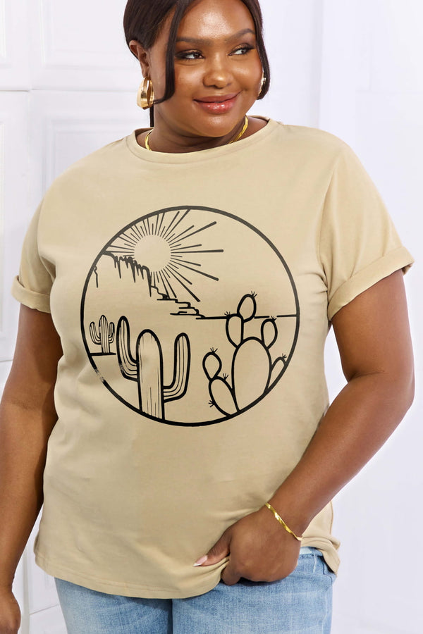 Simply Love Full Size Desert Graphic Cotton Tee.