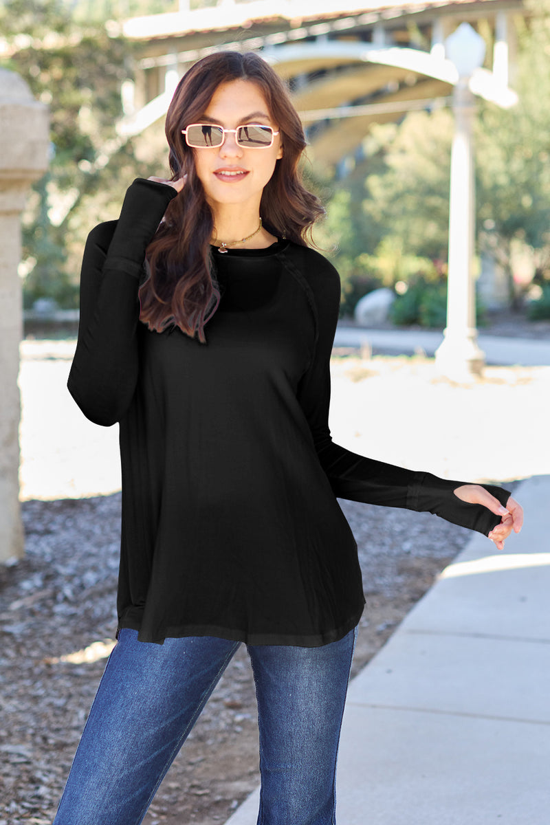 Basic Bae Full Size Round Neck Long Sleeve T-Shirt.