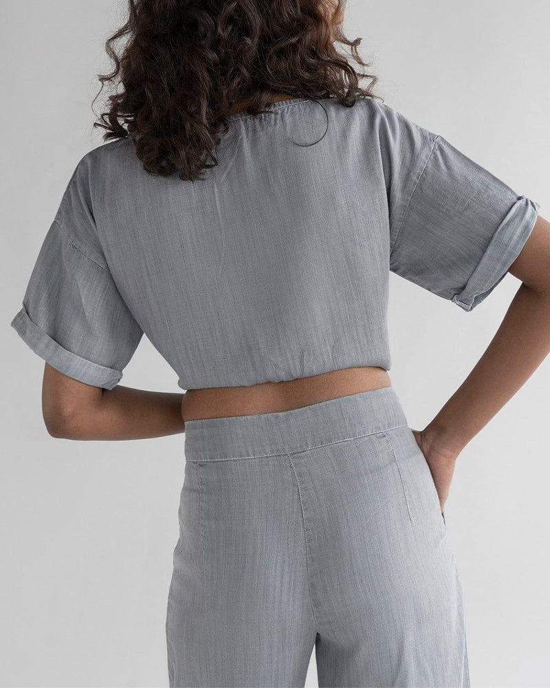 Twist and Sway Top in Stone Grey.