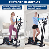 Elliptical Trainer Machine Upright Exercise Bike Cardio Workout for Home Gym