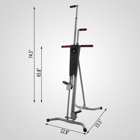 Vertical Climbing Machine Stepper Fitness Equipment with Monitor & amp