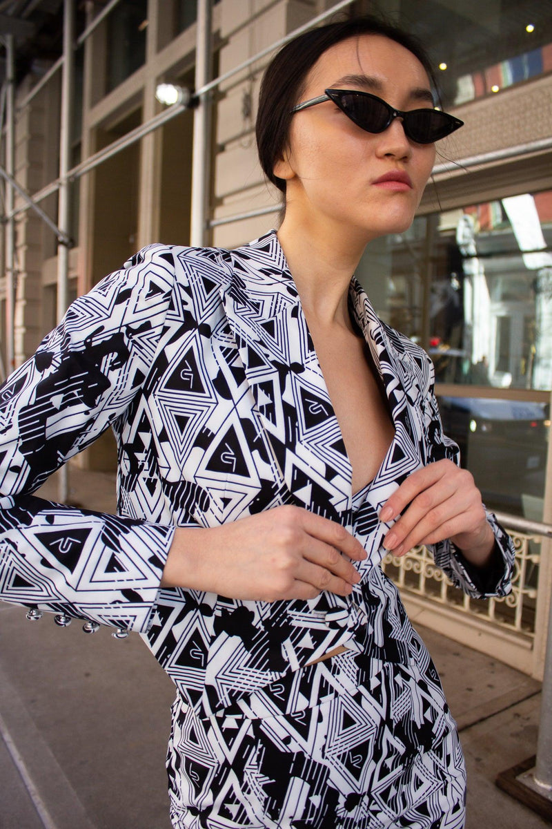 Le Reussi Amour Geometric Blazer.