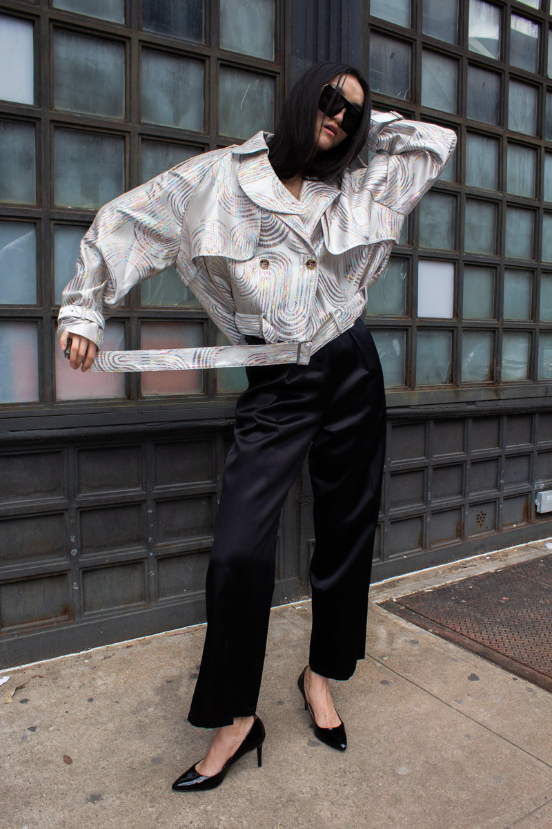 Jacqueline Bomber Jacket in Beige.