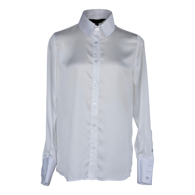 Le Reussi Elegance Silk Blouse in White.