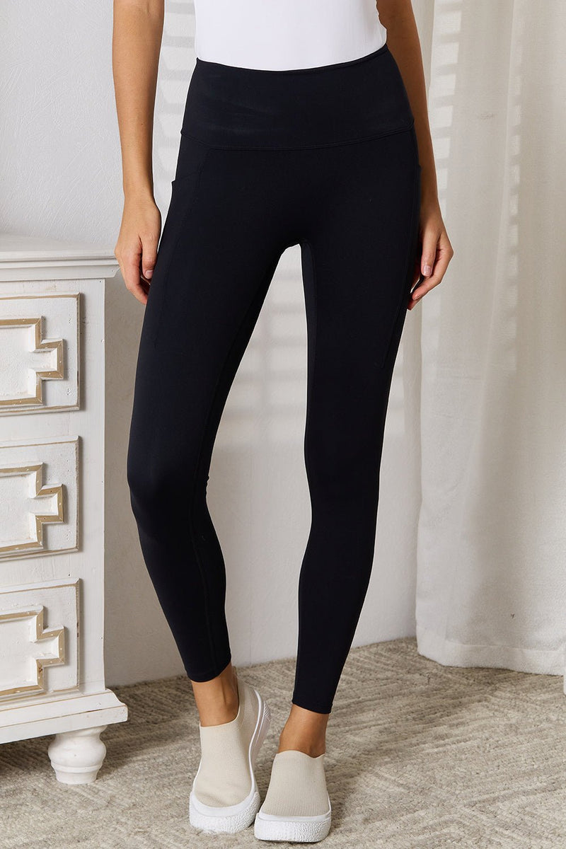 Basic Bae Wide Waistband Sports Leggings - Althena Fitnessalthenafitness