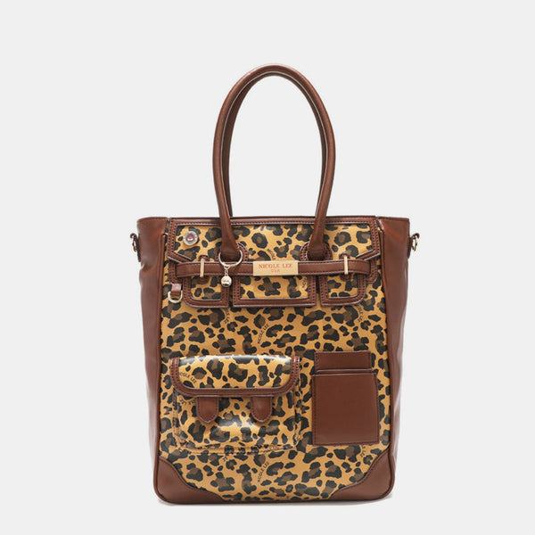 Nicole Lee USA Leopard Large Tote Bag.