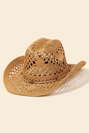 Fame Straw Weave Rope Ribbon Cowboy Hat - Althena Fitnessalthenafitness