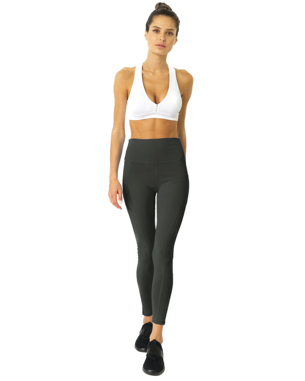 High Waisted Yoga Leggings - Slate Grey.