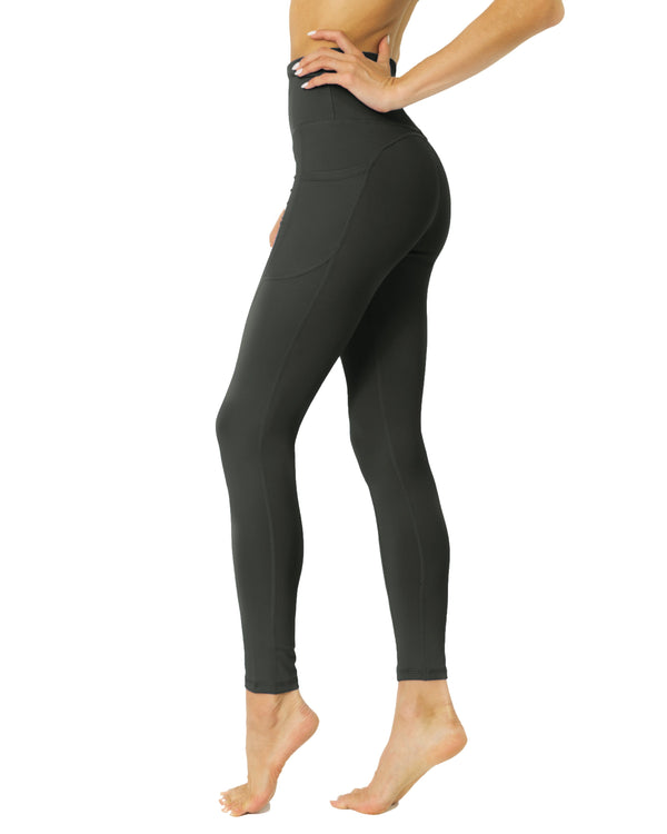 High Waisted Yoga Leggings - Slate Grey.