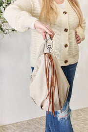 SHOMICO Fringe Detail Contrast Handbag - Althena Fitnessalthenafitness