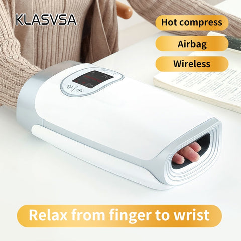 Smart Hand Massager Wireless Heating Airbag Compression Finger Palm Arm Meridian Massage and Relaxation