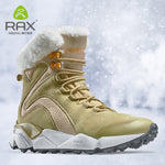 Cozy Fur Lined Leather Boots Super Warm Cold Weather Hi-Top Hiking Boots