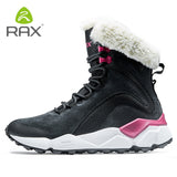 Cozy Fur Lined Leather Boots Super Warm Cold Weather Hi-Top Hiking Boots